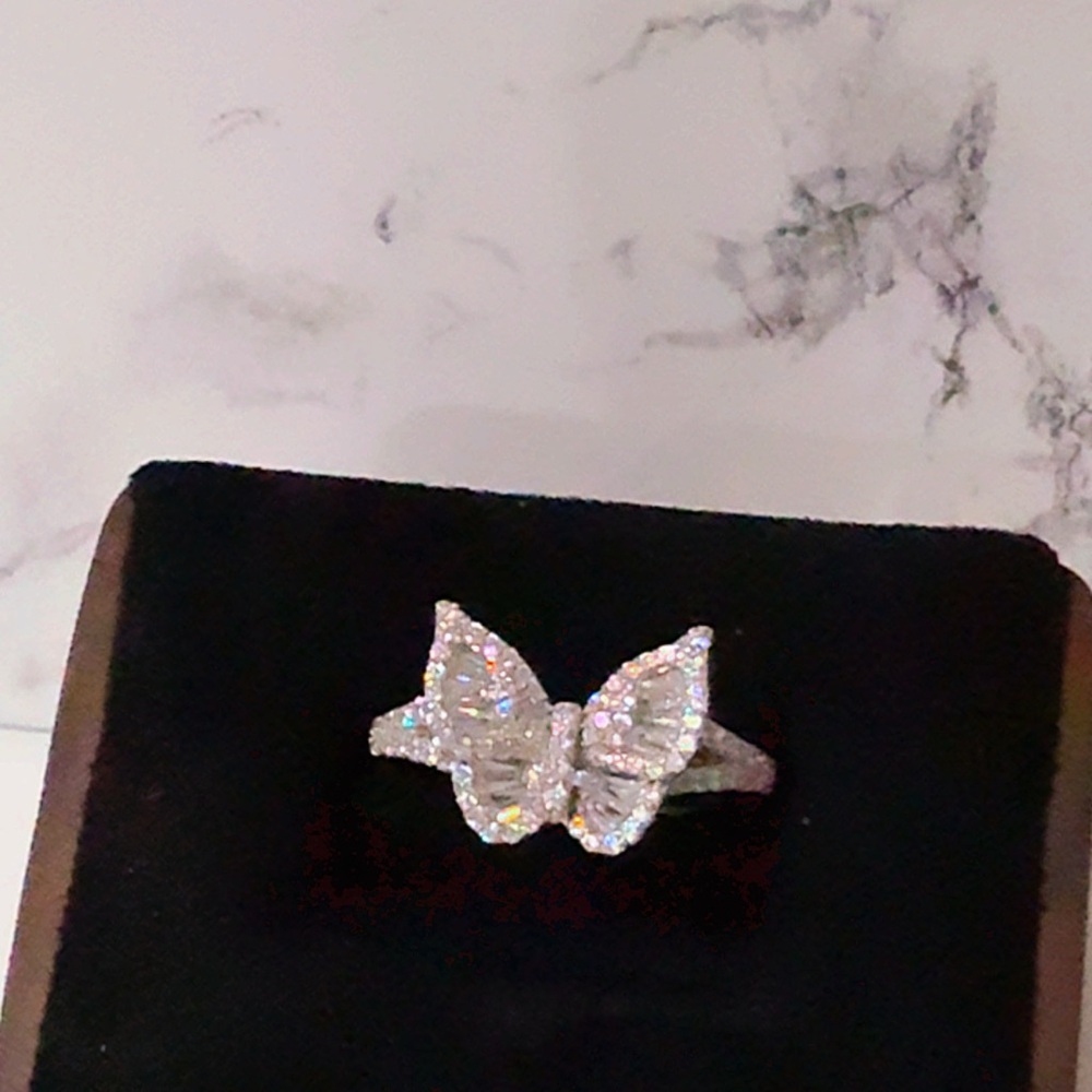 Italy 9.25 Silver Butterfly Ring